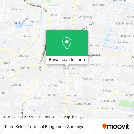 Peta Pintu Keluar Terminal Bungurasih