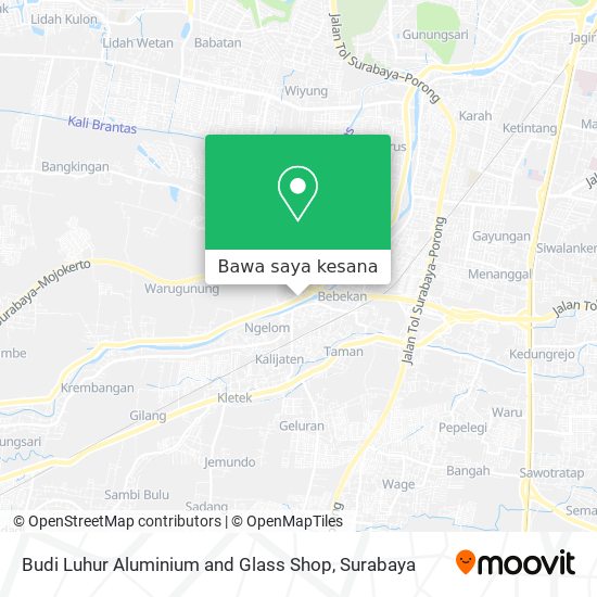 Peta Budi Luhur Aluminium and Glass Shop