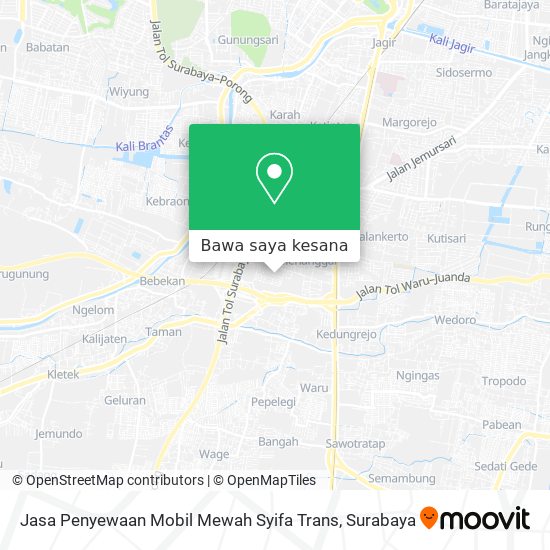 Peta Jasa Penyewaan Mobil Mewah Syifa Trans