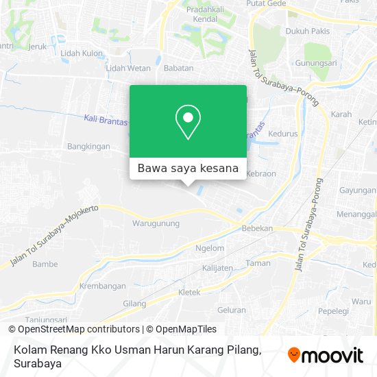 Peta Kolam Renang Kko Usman Harun Karang Pilang