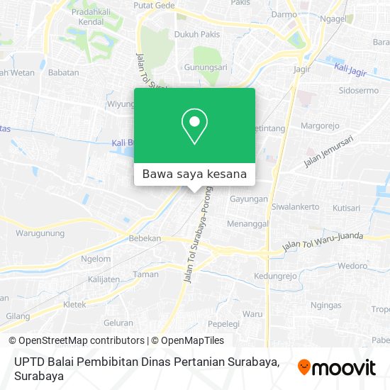 Peta UPTD Balai Pembibitan Dinas Pertanian Surabaya