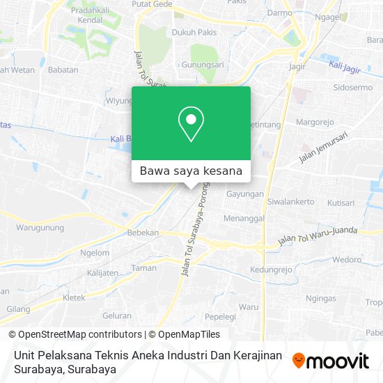 Peta Unit Pelaksana Teknis Aneka Industri Dan Kerajinan Surabaya