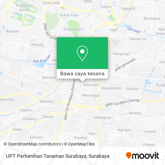 Peta UPT Perbenihan Tanaman Surabaya