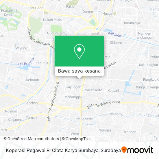 Peta Koperasi Pegawai RI Cipta Karya Surabaya