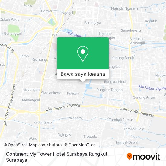 Peta Continent My Tower Hotel Surabaya Rungkut
