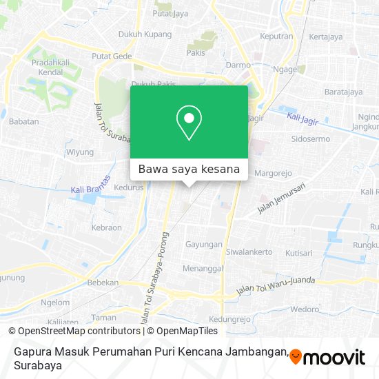 Peta Gapura Masuk Perumahan Puri Kencana Jambangan