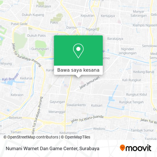 Peta Numani Warnet Dan Game Center