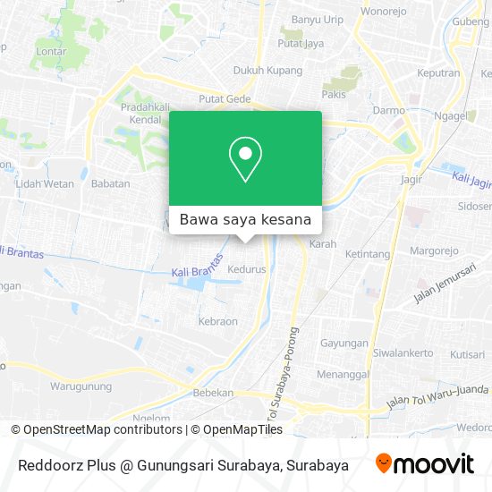 Peta Reddoorz Plus @ Gunungsari Surabaya