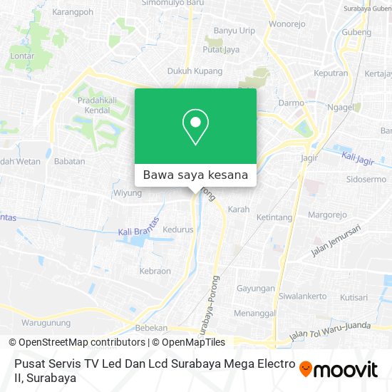 Peta Pusat Servis TV Led Dan Lcd Surabaya Mega Electro II