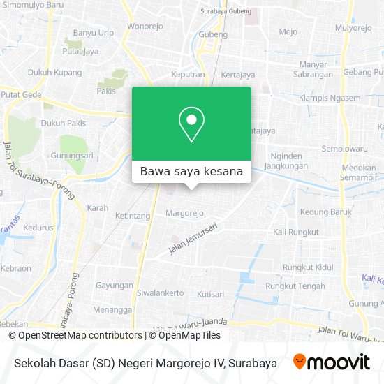 Peta Sekolah Dasar (SD) Negeri Margorejo IV