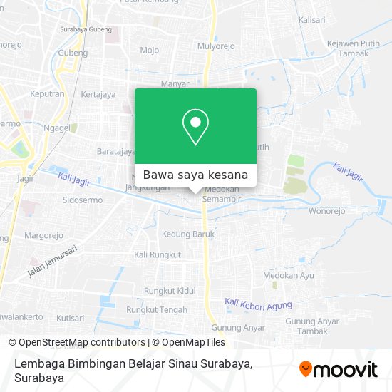 Peta Lembaga Bimbingan Belajar Sinau Surabaya