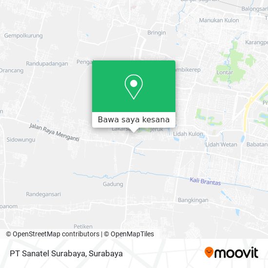 Peta PT Sanatel Surabaya