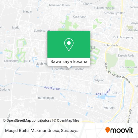 Peta Masjid Baitul Makmur Unesa