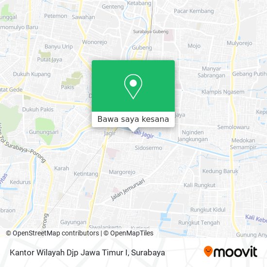 Peta Kantor Wilayah Djp Jawa Timur I