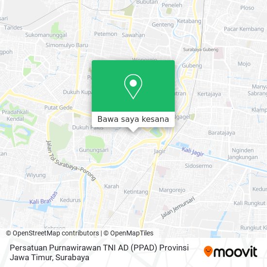 Peta Persatuan Purnawirawan TNI AD (PPAD) Provinsi Jawa Timur