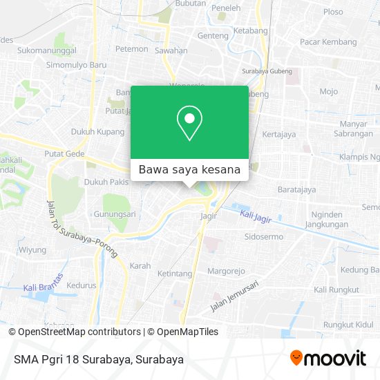 Peta SMA Pgri 18 Surabaya