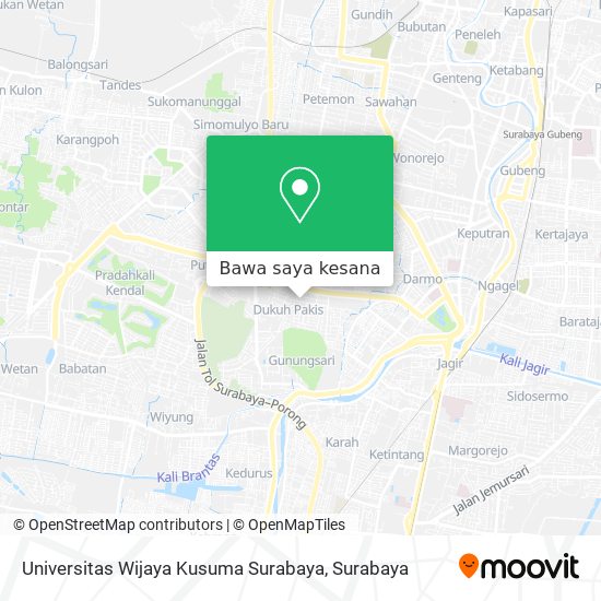 Peta Universitas Wijaya Kusuma Surabaya