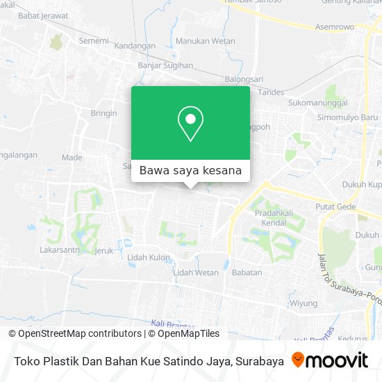 Peta Toko Plastik Dan Bahan Kue Satindo Jaya