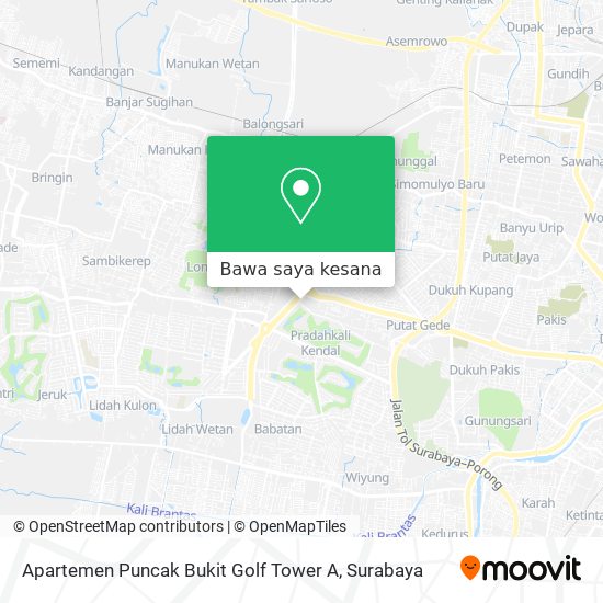 Peta Apartemen Puncak Bukit Golf Tower A