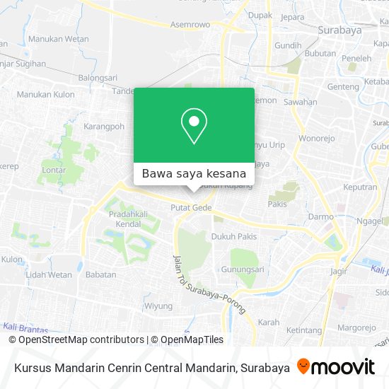 Peta Kursus Mandarin Cenrin Central Mandarin