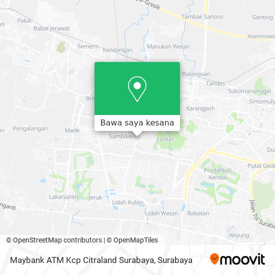 Peta Maybank ATM Kcp Citraland Surabaya