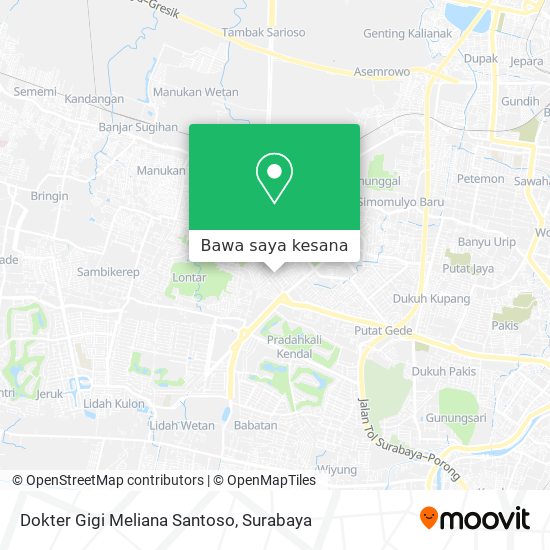 Peta Dokter Gigi Meliana Santoso