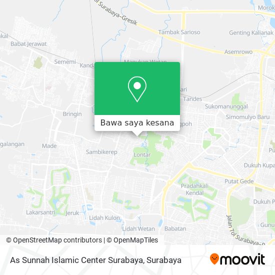 Peta As Sunnah Islamic Center Surabaya