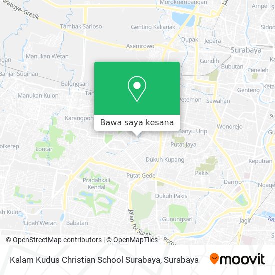 Peta Kalam Kudus Christian School Surabaya