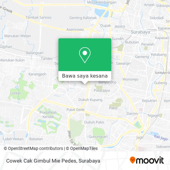 Peta Cowek Cak Gimbul Mie Pedes