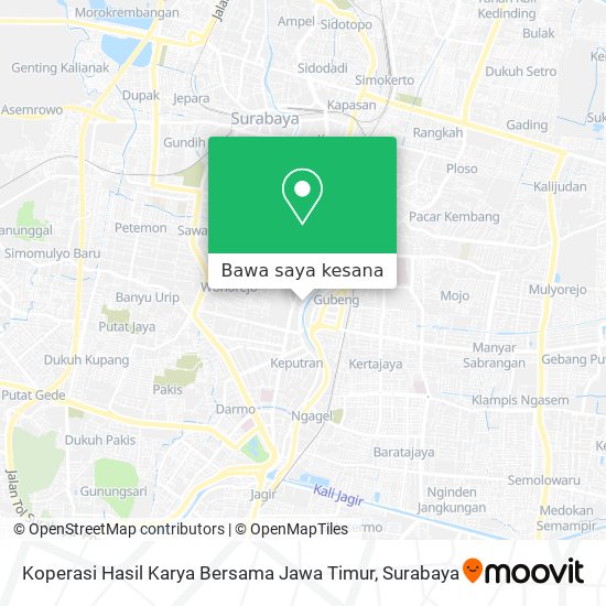 Peta Koperasi Hasil Karya Bersama Jawa Timur