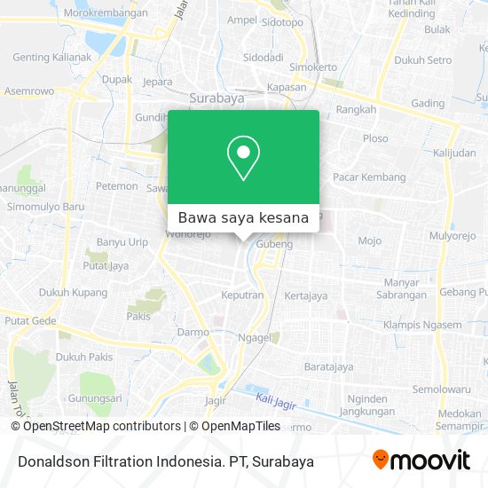 Peta Donaldson Filtration Indonesia. PT