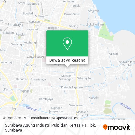 Peta Surabaya Agung Industri Pulp dan Kertas PT Tbk