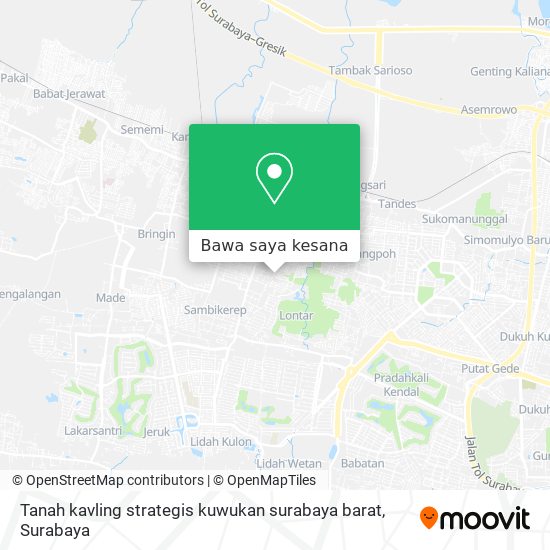 Peta Tanah kavling strategis kuwukan surabaya barat