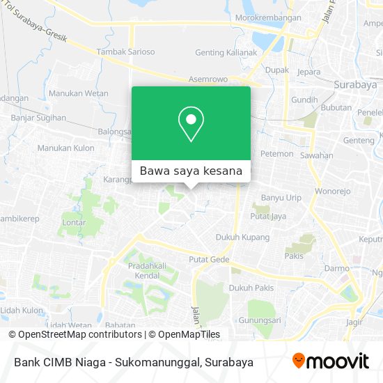 Peta Bank CIMB Niaga - Sukomanunggal