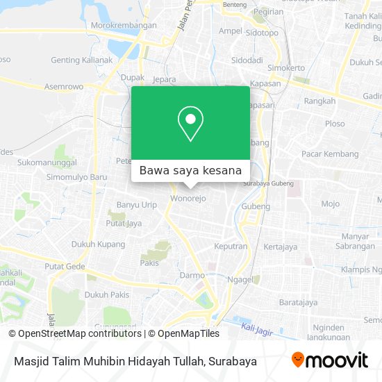 Peta Masjid Talim Muhibin Hidayah Tullah