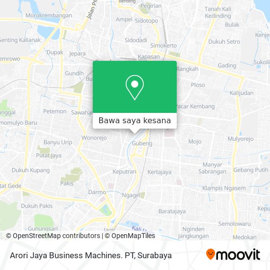 Peta Arori Jaya Business Machines. PT