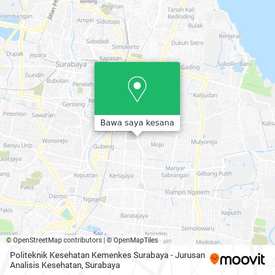 Peta Politeknik Kesehatan Kemenkes Surabaya - Jurusan Analisis Kesehatan