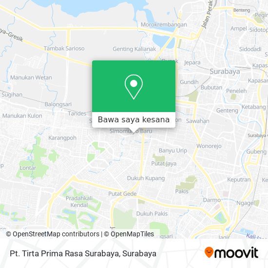 Peta Pt. Tirta Prima Rasa Surabaya
