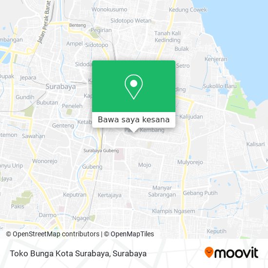 Peta Toko Bunga Kota Surabaya