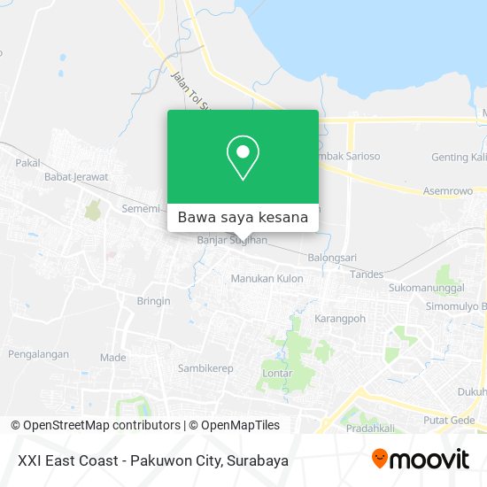 Peta XXI East Coast - Pakuwon City