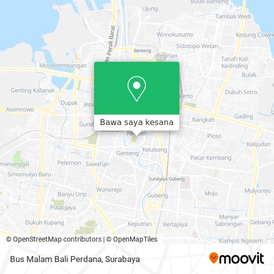 Peta Bus Malam Bali Perdana