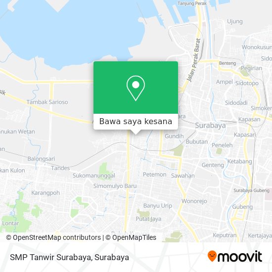 Peta SMP Tanwir Surabaya