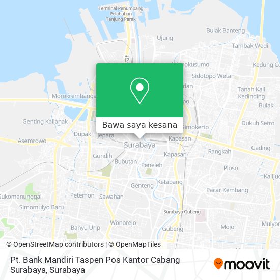 Peta Pt. Bank Mandiri Taspen Pos Kantor Cabang Surabaya