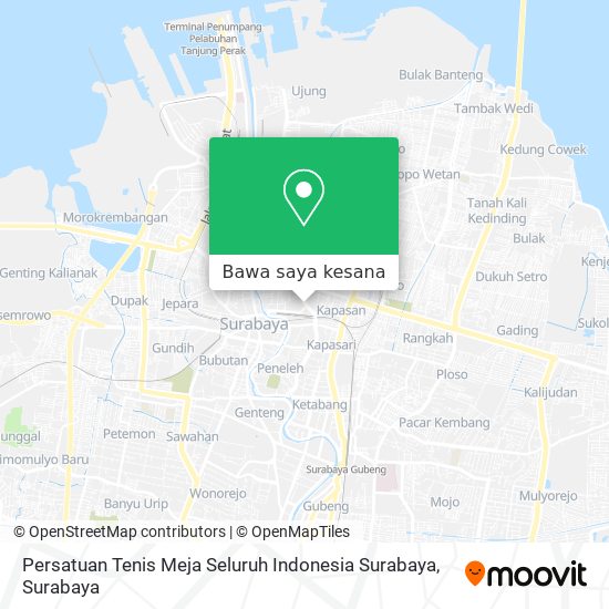 Peta Persatuan Tenis Meja Seluruh Indonesia Surabaya