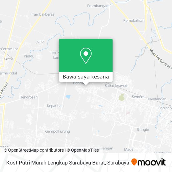 Peta Kost Putri Murah Lengkap Surabaya Barat