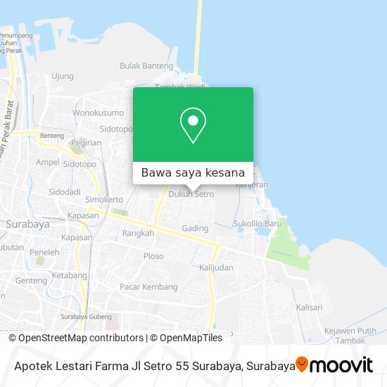 Peta Apotek Lestari Farma Jl Setro 55 Surabaya