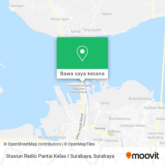Peta Stasiun Radio Pantai Kelas I Surabaya