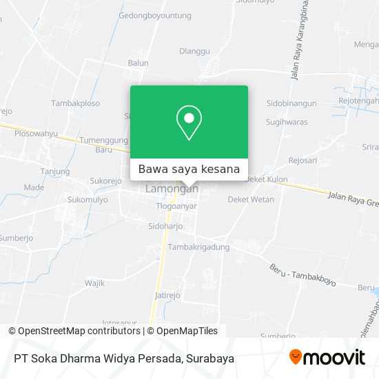 Peta PT Soka Dharma Widya Persada