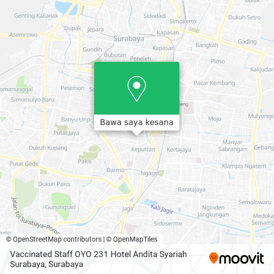 Peta Vaccinated Staff OYO 231 Hotel Andita Syariah Surabaya