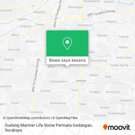 Peta Gudang Marmer Life Stone Permata Gedangan
